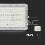 15W LED Соларен Прожектор 4000K Сменяема Батерия Бяло Тяло