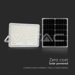 30W LED Соларен Прожектор 4000K Сменяема Батерия Бяло Тяло