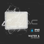 30W LED Соларен Прожектор 4000K Сменяема Батерия Бяло Тяло