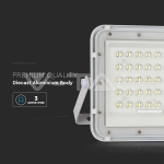 10W LED Соларен Прожектор 6400K Сменяема Батерия Бяло Тяло