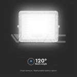 20W LED Соларен Прожектор 6400K Сменяема Батерия Бяло Тяло