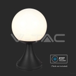 Наземна Лампа Топка 1*27 Черен Опал