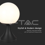 Наземна Лампа Топка 1*27 Черен Опал