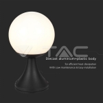 Наземна Лампа Топка 1*27 Черен Опал