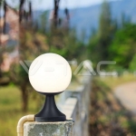 Наземна Лампа Топка 1*27 Черен Опал