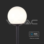 Наземна Лампа Топка 1*27 Черен Опал