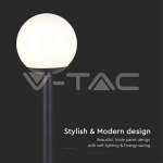 Наземна Лампа Топка 1*27 Черен Опал