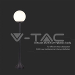 Наземна Лампа Топка 1*27 Черен Опал