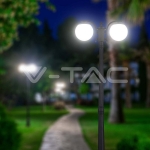 Наземна Лампа Топка 2*27 Черен Опал