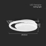 LED Осветител 38W Плафон 4000K Бял Двоен Кръг