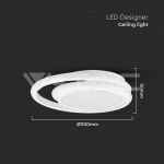 LED Осветител 24W Плафон 4000К Бял Двоен Кръг
