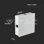 4W Стенна Лампа Бяло Тяло Квадрат 3000К IP65