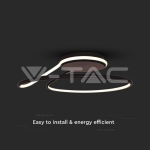 LED Осветител 54W Димиращ Черен 4000K Кръг