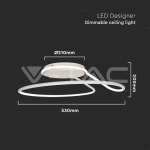 LED Осветител 54W Димиращ Бял 4000K Кръг