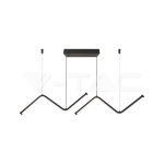 LED Осветител 12W Извивки Черен 4000K