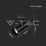 35W LED Прожектор Релсов Монтаж SAMSUNG CHIP Черен 4000K