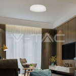 LED Осветител 24W Кръг за Таван Бяла Рамка 4000K