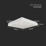 LED Осветител 18W Квадрат за Таван Бяла Рамка 4000K