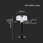 LED Настолна Лампа 1800mAh Батерия 150 x 300 3 в 1 Черно Тяло