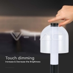 LED Настолна Лампа 1800mAh Батерия 140x 300 3 в 1 Черно + Прозрачно Стъклено Тяло