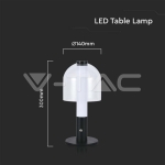LED Настолна Лампа 1800mAh Батерия 140x 300 3 в 1 Черно + Прозрачно Стъклено Тяло