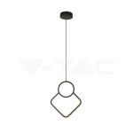 LED Осветител 12W Висящ Геометрик 280 x 1800мм Черен 4000К