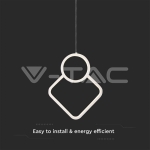 LED Осветител 12W Висящ Геометрик 280 x 1800мм Бял 3000К