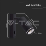 GU10 Стенен Хотел Аплик Черен