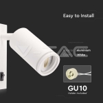 GU10 Стенен Хотел Аплик Бял