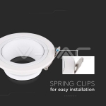 GU10 Корпус Метал PC Бял Кръг