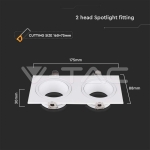 GU10 Корпус Двоен Метал PC Бял