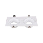 GU10 Корпус Двоен Метал PC Бял