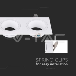 GU10 Корпус Троен Метал PC Бял