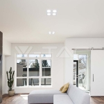 GU10 Корпус Четворен Метал PC Бял