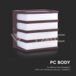 8W LED Стенен Аплик 4000К Кафяв