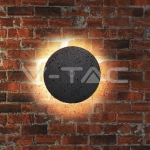 12W LED Стенна Лампа 3в1 Черна Димираща