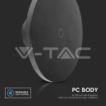 12W LED Стенна Лампа 3в1 Черна Димираща