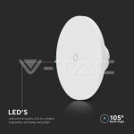 12W LED Стенна Лампа 3в1 Бяла Димираща