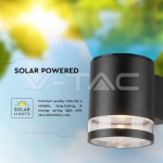 1W LED Соларна Стенна Лампа SMD Черно Тяло IP44 3000K