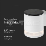 1W LED Соларна Стенна Лампа SMD Бяло Тяло IP44 3000K