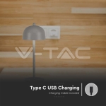 LED Настолна Лампа 1800mAh Батерия 115x300 3 в 1 Сиво Тяло