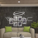 LED Осветител 48W Висящ 800x1200мм Димиращ Бял 3000К