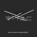 LED Осветител 38W Плафон 850x850x105мм 3000K Черен