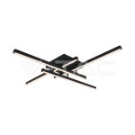 LED Осветител 38W Плафон 850x850x105мм 3000K Черен