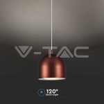 8.5W LED Висяща Лампа Φ100 Кафяво Тяло 3000K