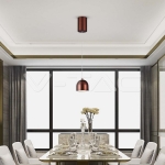 8.5W LED Висяща Лампа Φ100 Кафяво Тяло 3000K