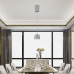 8.5W LED Висяща Лампа Φ100 Сиво Тяло 3000K