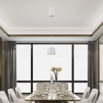 8.5W LED Висяща Лампа Φ100 Бяло Тяло 3000K