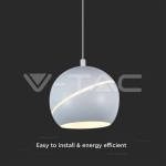 8.5W LED Висяща Лампа Φ180 Бяло Тяло 3000K