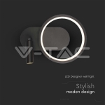 LED Осветител 14W Хотел Аплик Черен 3000K